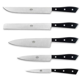 Coltellerie Berti Compendio block with 5 kitchen knives 8562 black - Buy now on ShopDecor - Discover the best products by COLTELLERIE BERTI 1895 design