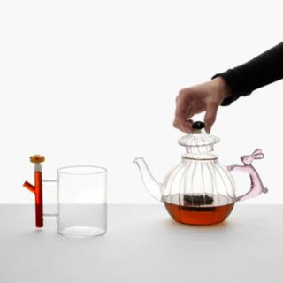 Ichendorf Alice teapot pink rabbit & green mushroom by Alessandra Baldereschi - Buy now on ShopDecor - Discover the best products by ICHENDORF design
