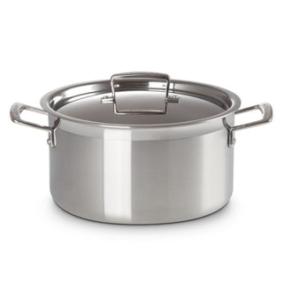Le Creuset 3-ply Stainless Steel deep casserole 24 cm - Buy now on ShopDecor - Discover the best products by LECREUSET design