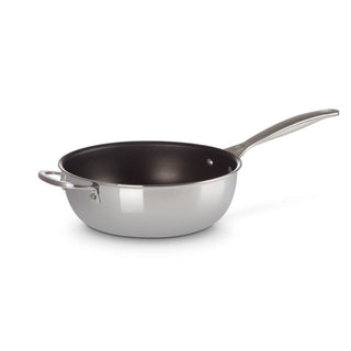 Le Creuset Signature Stainless Steel Non-Stick Chef's pan with lid & helper handle diam. 24 cm. - Buy now on ShopDecor - Discover the best products by LECREUSET design