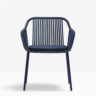 Pedrali Babila Twist 2795 armchair with cushion for outdoor use Pedrali Blue BL400E - Buy now on ShopDecor - Discover the best products by PEDRALI design