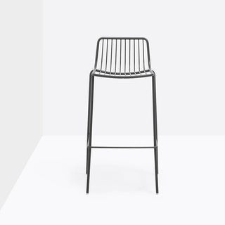 Pedrali Nolita 3658 garden stool with seat H.75 cm. Pedrali Anthracite grey GA - Buy now on ShopDecor - Discover the best products by PEDRALI design