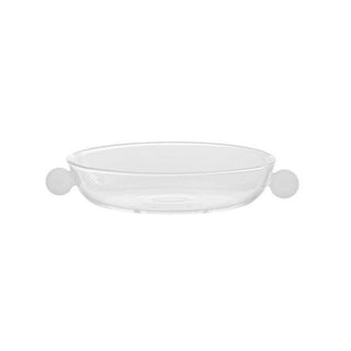 Zafferano Bilia glass small plate with white little ball handles - Buy now on ShopDecor - Discover the best products by ZAFFERANO design
