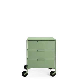 Kartell Mobil Mat chest of drawers with 3 drawers and wheels Kartell Green VE - Buy now on ShopDecor - Discover the best products by KARTELL design