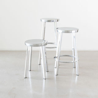 Magis Déjà-vu high stool in polished aluminium h. 76 cm. - Buy now on ShopDecor - Discover the best products by MAGIS design