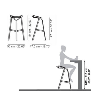 Magis Stool One h. 77 cm. - Buy now on ShopDecor - Discover the best products by MAGIS design
