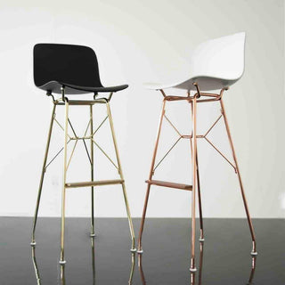 Magis Troy Wireframe high stool in polypropylene with black structure h. 102 cm. - Buy now on ShopDecor - Discover the best products by MAGIS design