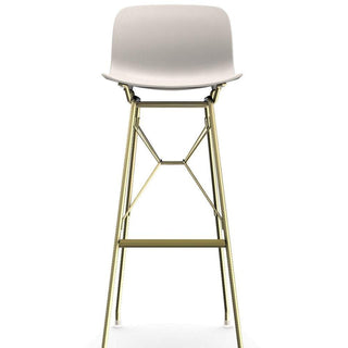 Magis Troy Wireframe high stool in polypropylene with golden structure h. 102 cm. - Buy now on ShopDecor - Discover the best products by MAGIS design