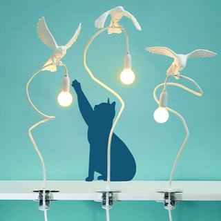 Seletti Sparrow Taking Off with clamp table lamp - Buy now on ShopDecor - Discover the best products by SELETTI design