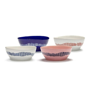 Serax Feast bowl diam. 18 cm. white swirl - stripes red - Buy now on ShopDecor - Discover the best products by SERAX design