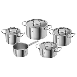 Zwilling Prime Cookware Set of 9 pieces - 5 pots - 4 lids Steel - Buy now on ShopDecor - Discover the best products by ZWILLING design